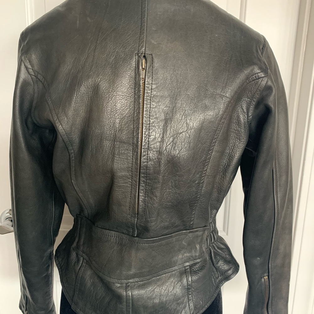 Ladies Black Leather Jacket